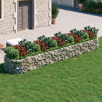 vidaXL Gabion plantenbak verhoogd 500x100x50 cm, Verzenden