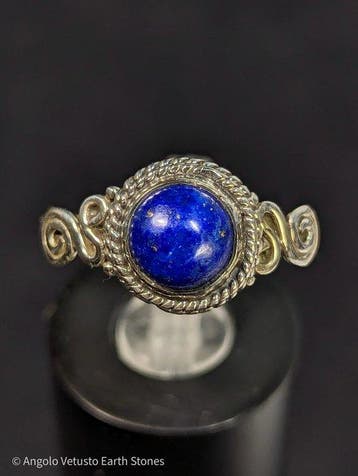 2,64 g - Diepblauwe natuurlijke Afghaanse lapis lazuli ring