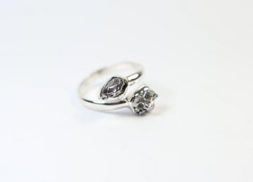 Meteoriet Campo del Cielo ring / nieuw 925. Sterlingzilver -