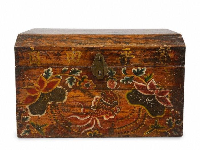 Krat - Hout - koffer handmade, Antiek en Kunst, Curiosa en Brocante