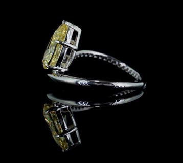 Zonder minimumprijs - Ring - 14 karaat Witgoud - 3.68ct. tw.
