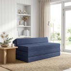 vidaXL Vouwbare Sofa Bed Blauw 120 x 60 x 49 cm Stof, Verzenden