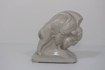 Statue, Bizon - 17 cm - Faïence