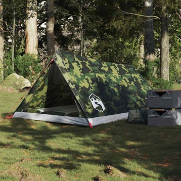 vidaXL Tent 2-persoons waterdicht camouflage, Verzenden, Nieuw