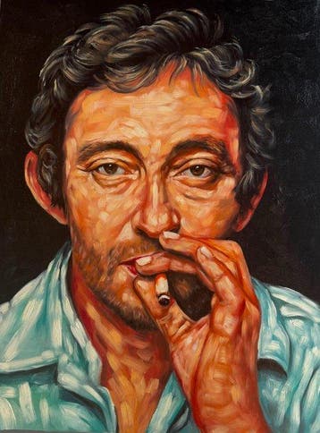 Nguyn V.L (1993) - Lucien Ginsburg 80 60 cm, Antiquités & Art