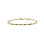Bicolor gouden fantasie schakelarmband, Ophalen of Verzenden