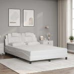 vidaXL Bedframe Viana zonder matras kunstleer wit 140x190, Verzenden, Nieuw