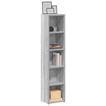 vidaXL CD-kasten 2st 21x16x93,5cm bewerkt hout grijs sonoma, Huis en Inrichting, Woonaccessoires | Cd- en Dvd-rekken, Verzenden