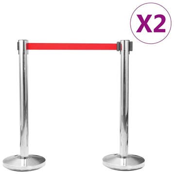 Afzetpalen set (4 st.) - Ideaal voor evenementen & crowd..., Verzenden
