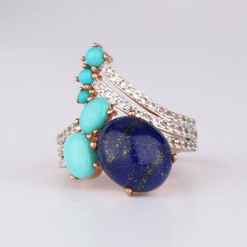 Zonder minimumprijs - 2-delige sieradenset Zilver, rosegoud, Handtassen en Accessoires