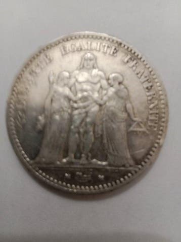 France. 5 Francs 1875-A Hercule (Sans prix de réserve), Postzegels en Munten
