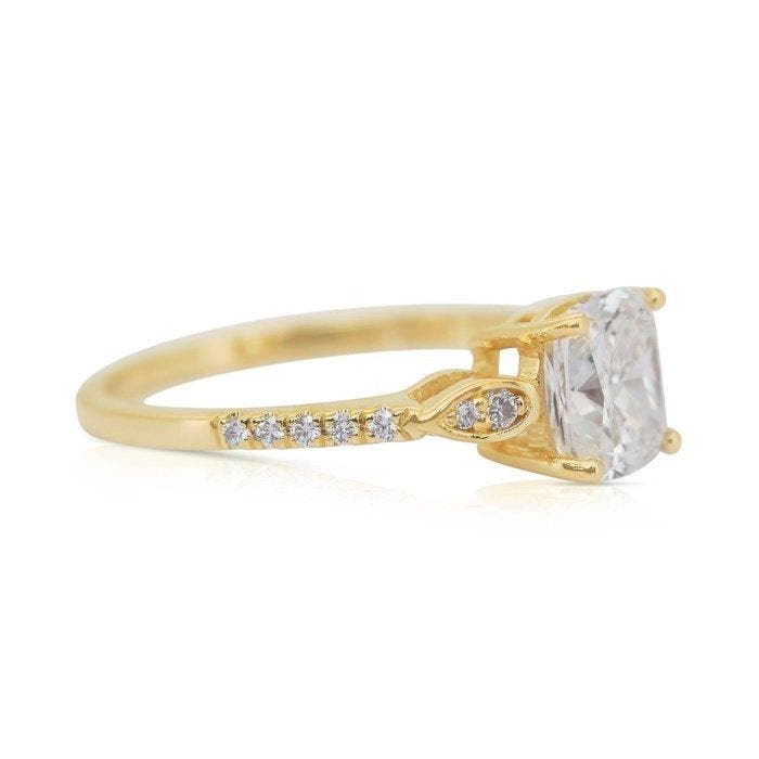 Ring - 18 karaat Geel goud - 1.64ct. tw. Diamant, Bijoux, Sacs & Beauté, Bagues