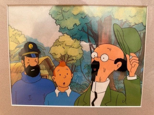 Canal plus - 1 Original colour drawing - Tintin, Livres, BD | Comics