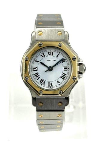 Cartier - Santos Octagon PM - Serviced - Zonder minimumprijs, Handtassen en Accessoires, Horloges | Heren, Nieuw