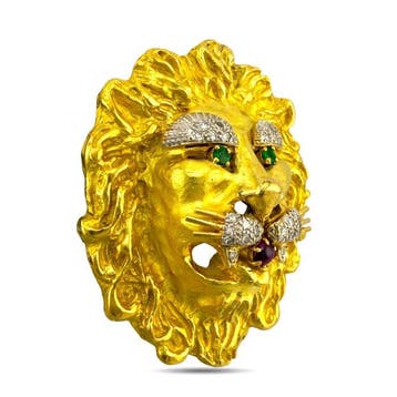 Broche - 18 carats Or jaune, Broche exclusive en or jaune 18