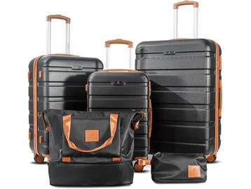 Lugia Kofferset 5 Delig - 38L Handbagage + 60L Ruimbagage +, Verzenden