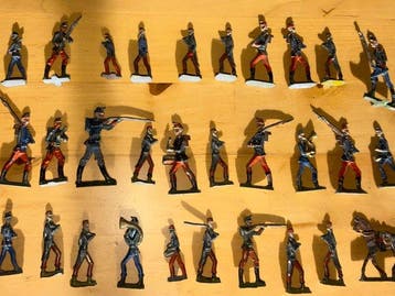 Tinnen soldaat - Soldats en étain peints (58) - Tin, Lood,
