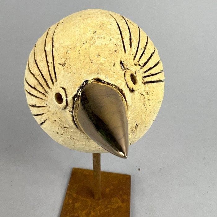 Ewa Budzowska - NO RESERVE- BIRD- (decorated 24 carat gold), Antiek en Kunst, Kunst | Designobjecten