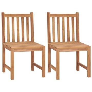 Teak Tuinstoelen (2st) | Retour deal | 35% korting, Tuin en Terras, Verzenden, Zo goed als nieuw, Teakhout