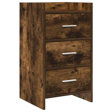 vidaXL Nachttafels Gerookt eiken 40 x 36 x 70 cm Bewerkt, Verzenden, Nieuw