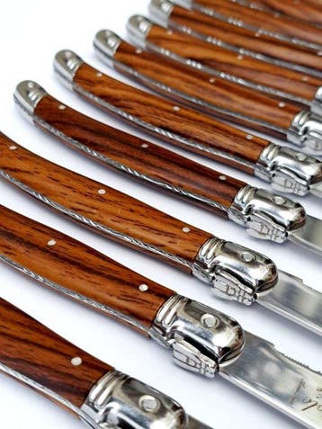 Laguiole - 18x Steak Knives - Brown - style de -