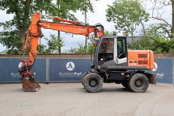Veiling: Wielgraafmachine Hitachi ZAXIS ZX140W-3 Diesel 90kW, Ophalen