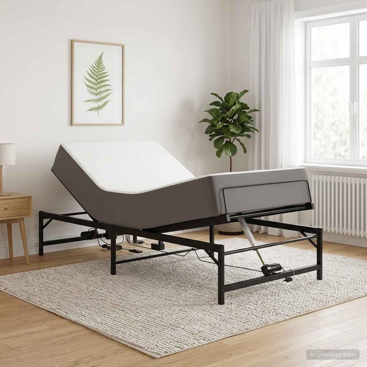 vidaXL Elektrisch Verstelbaar Bed Frame Zwart 80 x 200 cm, Maison & Meubles, Chambre à coucher | Lits, Envoi