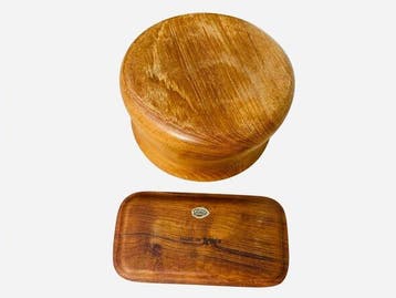 Dienblad - Teak - Teak dienblad en bowl