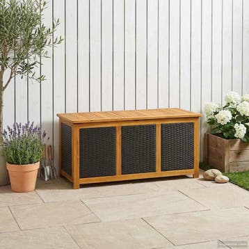 vidaXL Tuinopslagdoos 185 L Massief Acacia Hout 113 x 50 x, Tuin en Terras, Verzenden, Nieuw