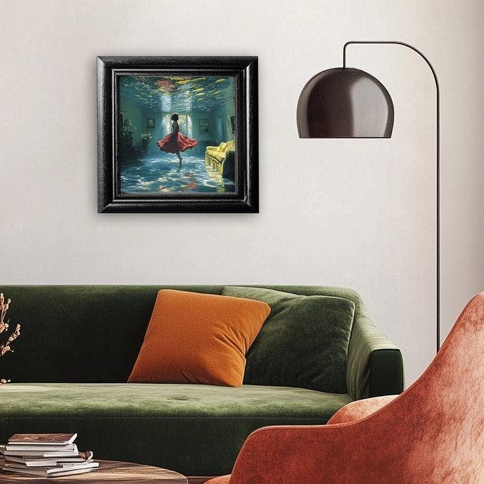 Le Yack - Dancing with Fishes - Hand signed, Antiek en Kunst, Kunst | Designobjecten