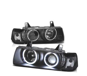 PHARES BMW E36 COUPÉ CABRIO ANGEL EYES CCFL NOIR, Verzenden, Neuf