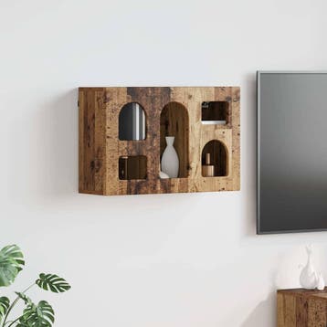 vidaXL Hangkast met plank ELST Oud hout 60 x 20 x 40 cm, Verzenden
