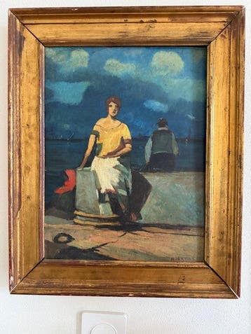 Renato Natali (1883-1979) - Para na molo (Nabrzee w