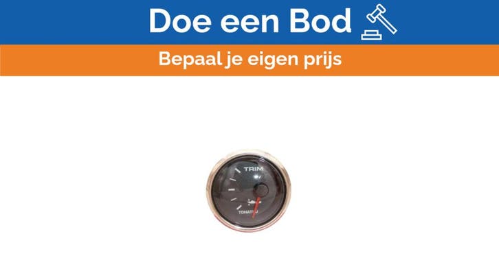Bieden: Tohatsu 3GF-72571-0 Marine Engine Trim Gauge Silver, Watersport en Boten, Bootonderdelen, Ophalen of Verzenden