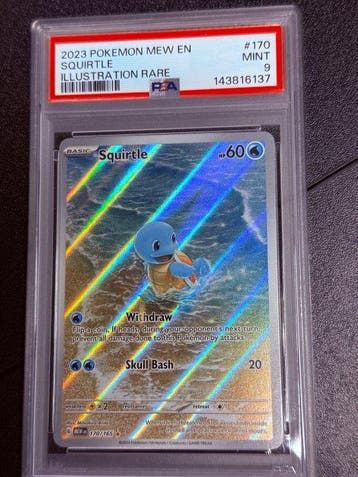 Pokémon - 1 Graded card - Squirtle 170/165 Foil, Secret rare