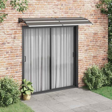vidaXL Deurluifel 240x75 cm PC zwart, Tuin en Terras, Zonneschermen, Verzenden, Nieuw