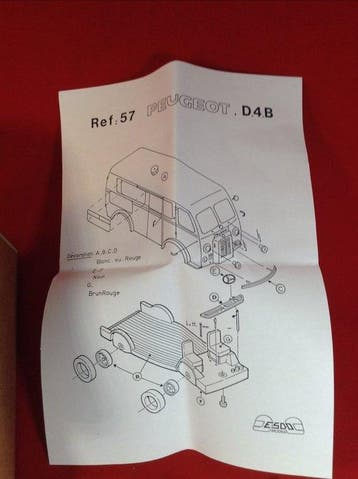 Esdo 1:43 - Voiture de sport miniature - ref. #57 Peugeot