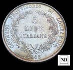 Italië, Voorlopige regering van Lombardije 5 Lire 1848