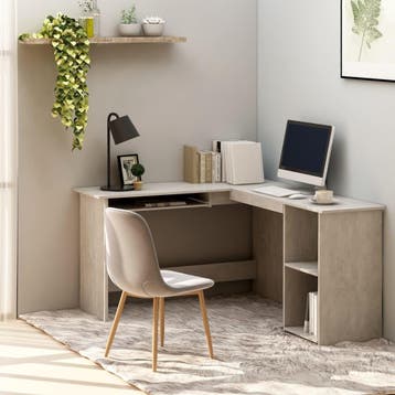vidaXL Hoekbureau L-vormig 120x140x75 cm bewerkt hout, Huis en Inrichting, Bureaus, Verzenden, Nieuw