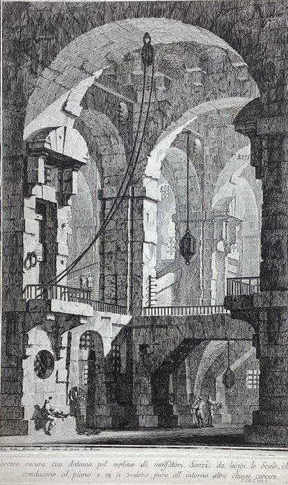 Giovanni Battista Piranesi (1720-1778) - Carcere oscura con, Antiquités & Art, Antiquités | Autres Antiquités