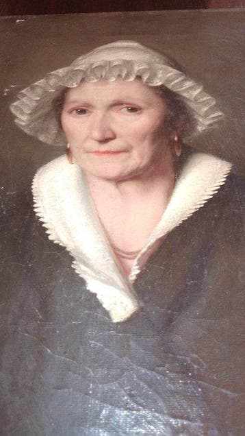 Scuola europea (XVIII-XIX) - Lady with a mop cap, Antiek en Kunst