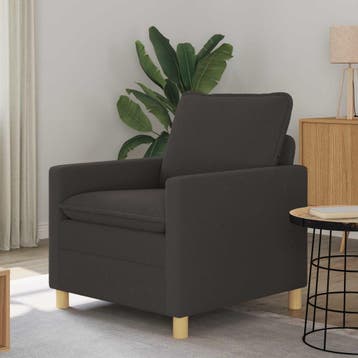 vidaXL bank / zetel Donkergrijs 76 x 81 x 87,5 cm Stof, Verzenden, Nieuw