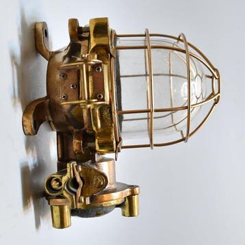 Wandlamp - Messing, Koper, Glas