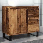 vidaXL Badkamerkast 65x33x60 cm bewerkt hout oud houtkleurig, Verzenden, Nieuw