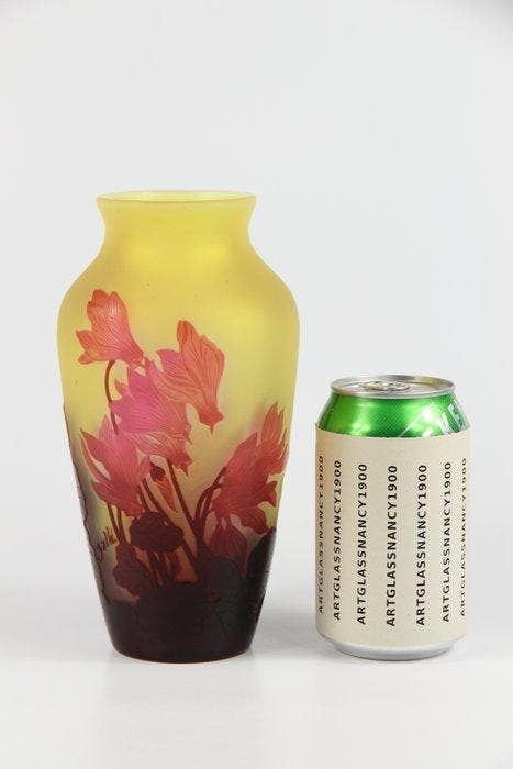 Emile Gallé, Établissements Gallé - Vase - Verre, Antiquités & Art, Antiquités | Verre & Cristal