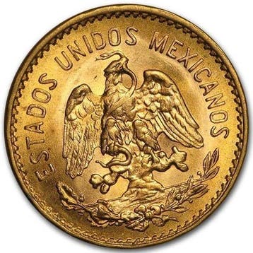 Mexico. 5 Pesos 1955 Mexican 5 Pesos Hidalgo Gold Coin