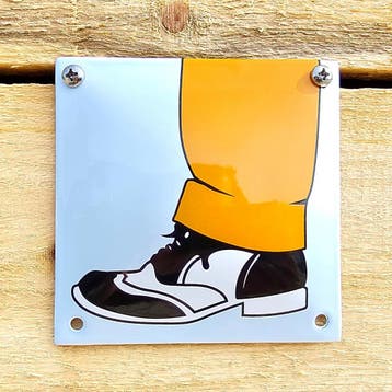 Toilet bordje Schoen man, Collections, Verzenden