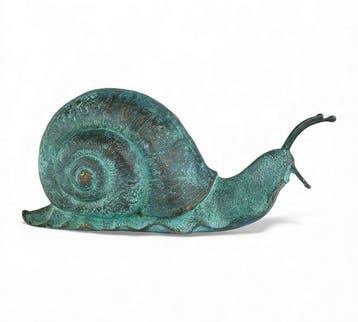 sculptuur, Large Bronze Snail - 35 cm in length - 17 cm -