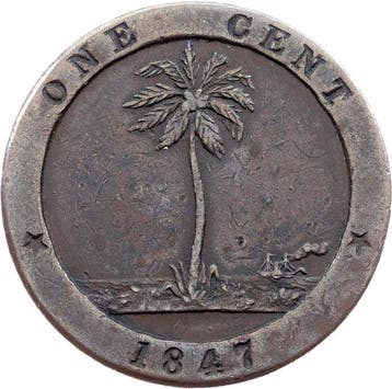 Liberia. 1 Cent 1847