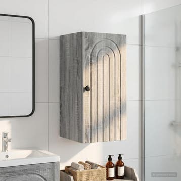 vidaXL Badkamer wandkast ALKMAAR Grijs Sonoma 30 x 31 x 59, Verzenden